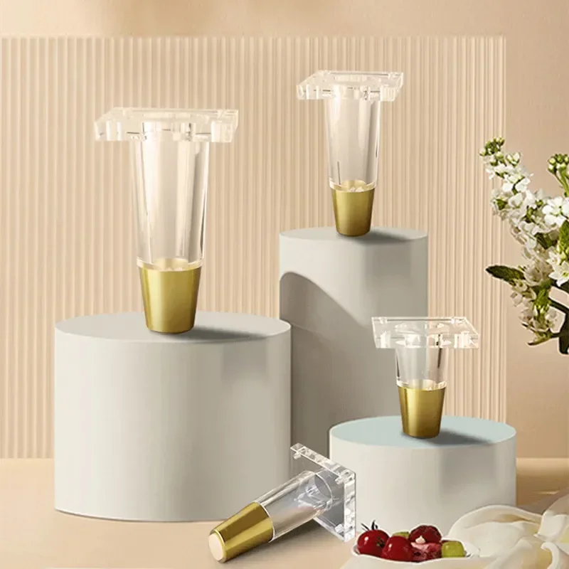 1pcs อะคริลิค 8/10/12/15 ซม.ขาเฟอร์นิเจอร์เปลี่ยนโซฟาฟุตกาแฟโต๊ะเก้าอี้เตียงตู้ขาฮาร์ดแวร์พร้อมสกรู