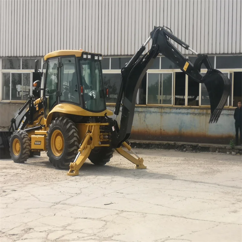 SYNBON Machinery Equipment Loader Excavator Wheel Backhoe Loader Equipped with Shovel