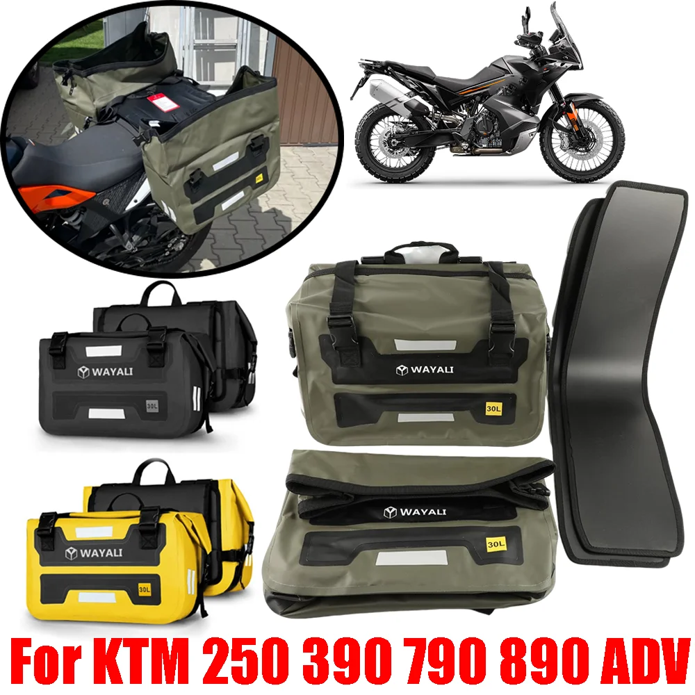 

For KTM 250 390 790 890 Adventure 790ADV Motorcycle Accessories Tail Seat Bag Saddle Bags Luggage Storage Bag Waterproof Bag 60L