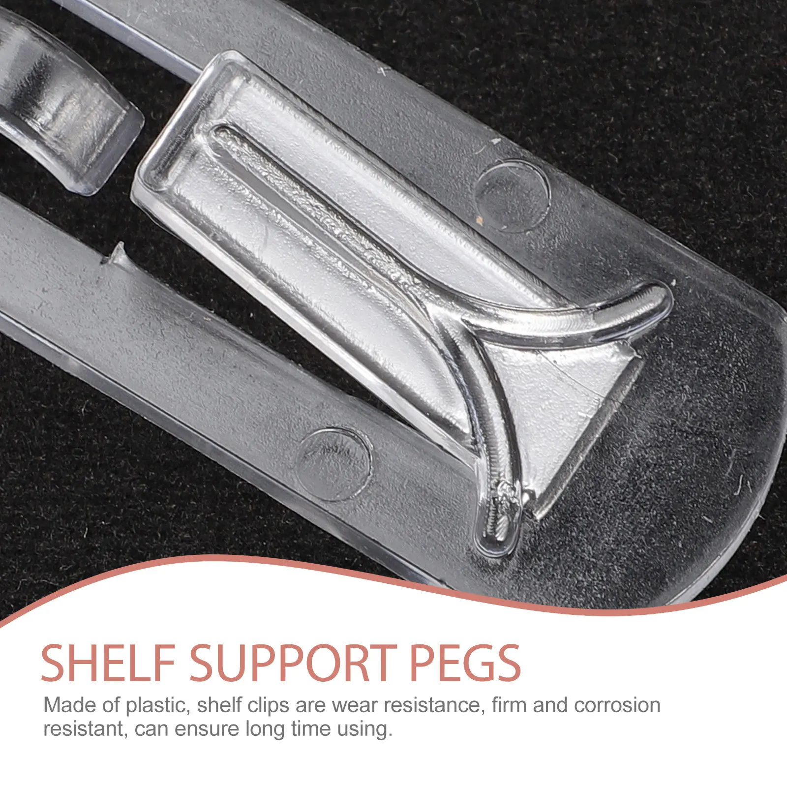 

30Pcs Self Locking Shelf Pegs Transparent Plastic Clips for Kitchen Cabinet Shelves Wood Shelf Supports Sturdy Reliable
