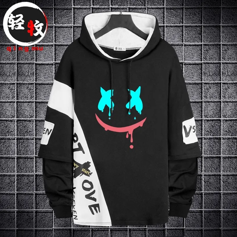 

Толстовка Marshmello Collaborative Joker с длинными рукавами, повседневная одежда унисекс, свободный крой с принтом в стиле хлопковой ваты, молодежная мода