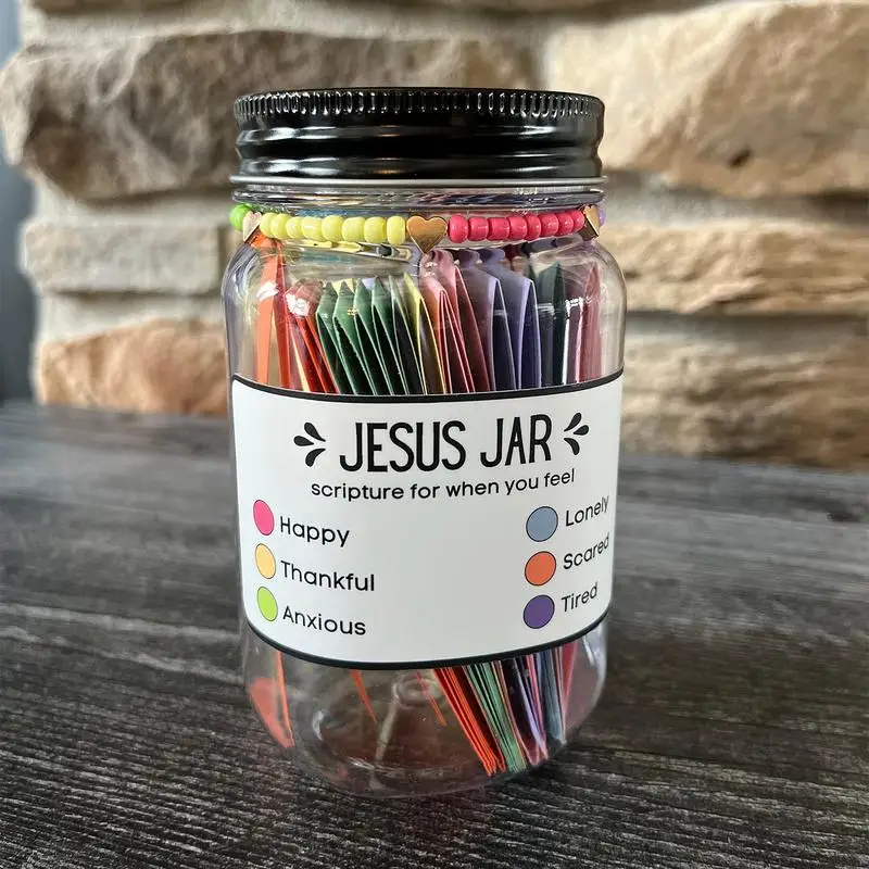 성경 카드 기도 항아리 성경 구절 장식 기독교 성경 항아리 거실 침실 연구 장식 영감