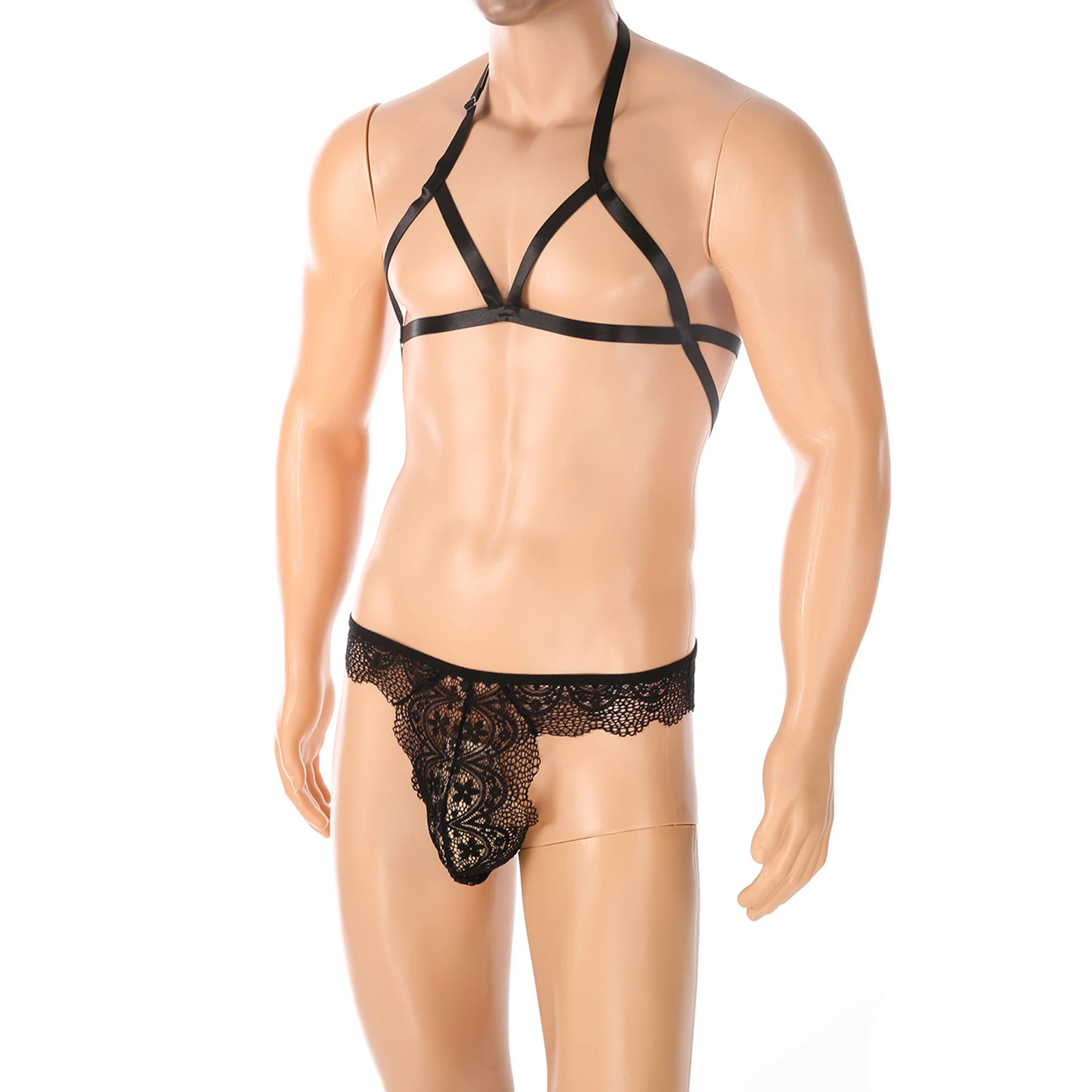 ملابس داخلية ذكية للرجال-ملابس داخلية دانتيل للرجال ، ملابس داخلية مثيرة ، مفرغة ، عبودية ، دمية ، بيبي دول ، زي قابل للتعديل