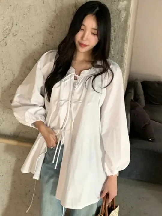 

Корейский воротник-стойка с узлом и поясом irt, женский весенний новый фонарь Све, многослойный солнцезащитный открытый кардиган, топ