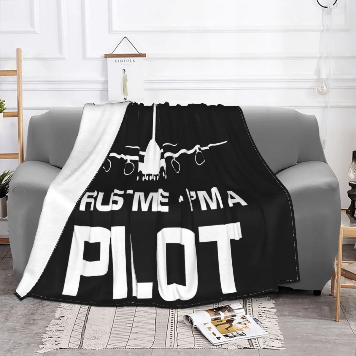 Newest 2020 Fashion Trust Me Im A Pilot Baseball Funny Flight Captain Flying Aeroplane Gift Print Womens Throw Blanket