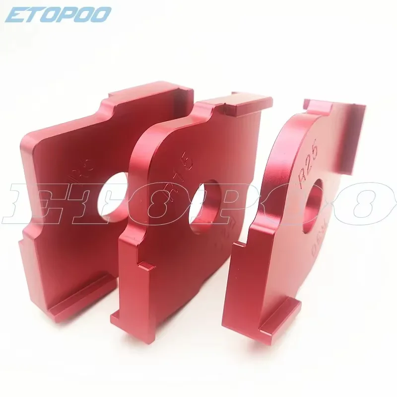 Woodworking Trimming Radius Fixture Router Templates Aluminium Alloy Radius Corners R5 R10 R15 R20 R25 R30 3-piece set