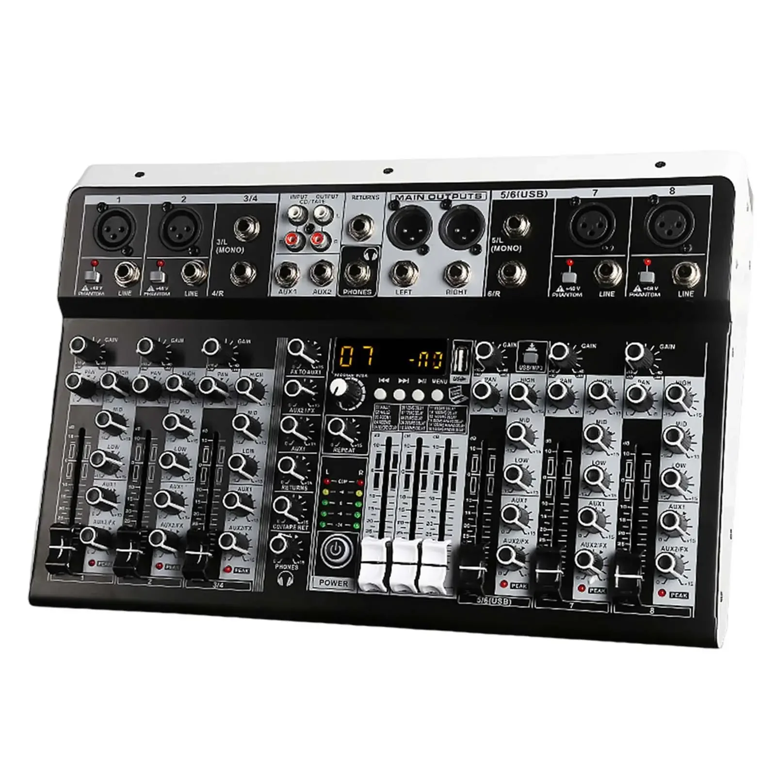 Audio Mixer with Effects for Professional Beginners 4 Channle Stereo Input Live Streaming 8 Channel Mixer Stereo Mixer Hot Sale