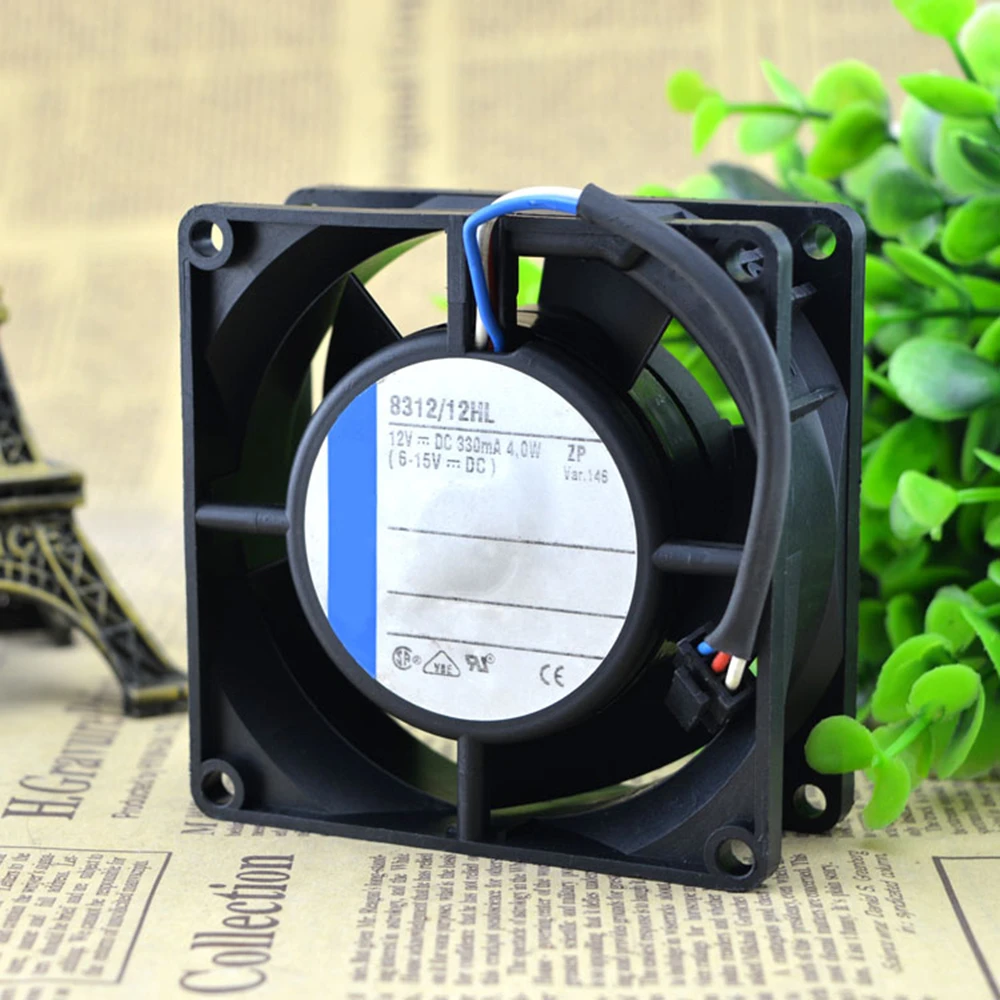 Neuer Lüfter 8412 N2G DC 12 V 170 mA 2 W 8025 80 x 80 x 25 mm 3-Draht