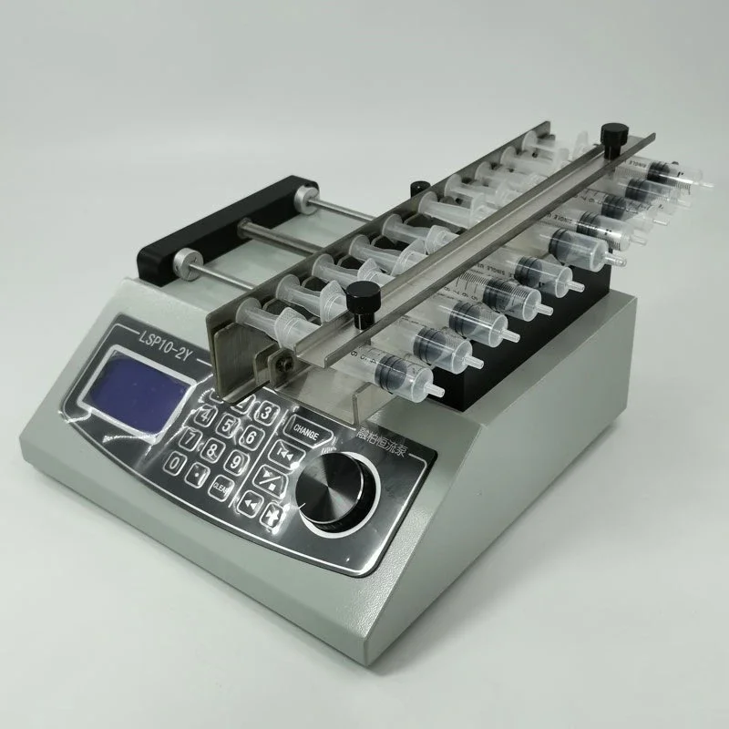 Pump double channel independent control microfluidic electrospinning thrust injection anti-high pressure