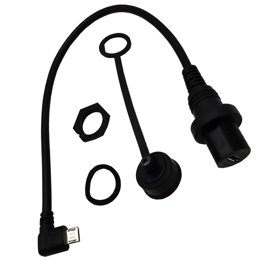 90 degreeIP67 Micro USB Waterproof Cable Micro-USB 2.0 5pin IP67 Male to Female Panel Mount Water Proof Connector Extension Cord