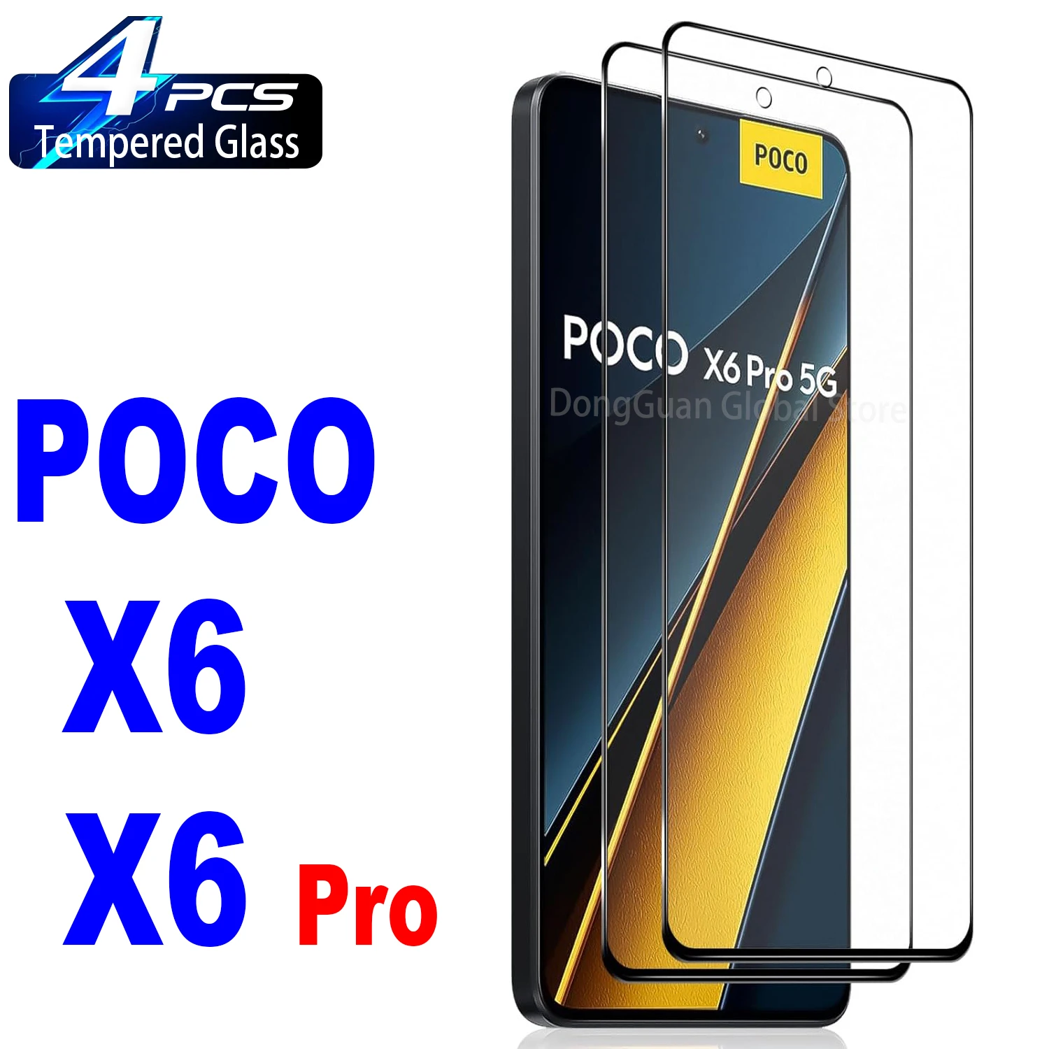 2025 New Glass New Glue For Xiaomi POCO X6 / X6 Pro Tempered Glass Screen Protector Glass Film