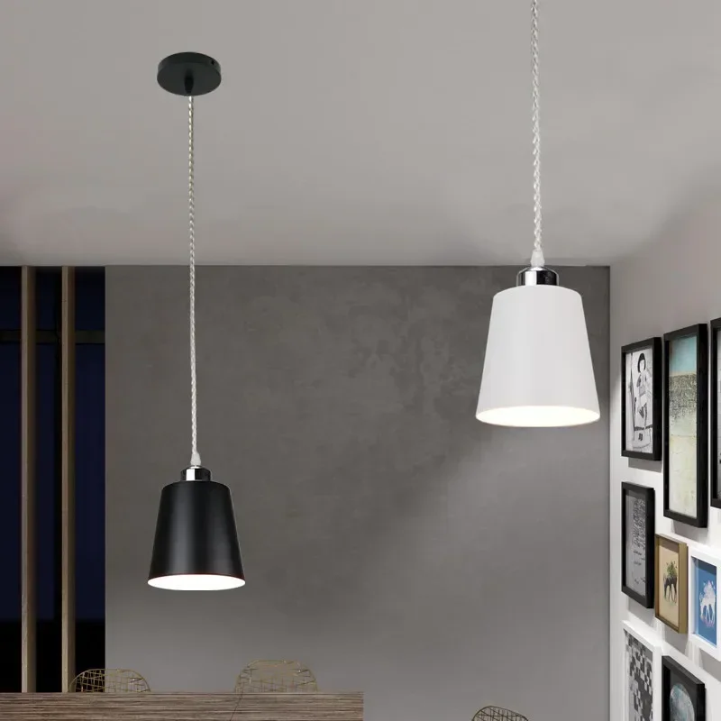 

2024 Nordic Pendant Lamp simple Creative Modern Pendant Light White lampshade E27 Bedroom Restaurant Living Room Lighting light