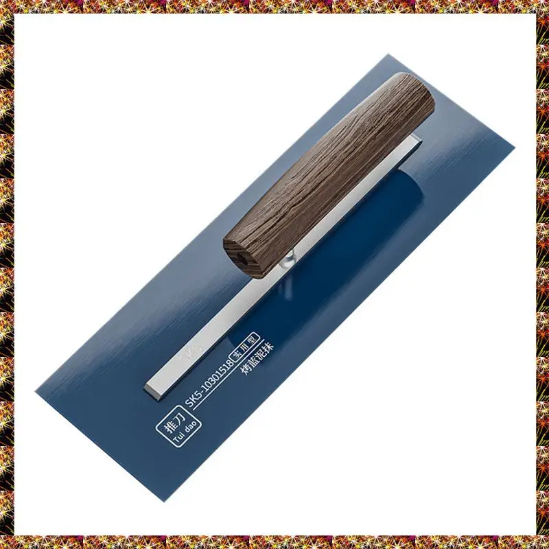 BTCL Cement Trowel Plastering Trowel Drywall 0.5Mm Thick Finishing SK5 Steel Trowel With Wenge Wood Handle L-Shank