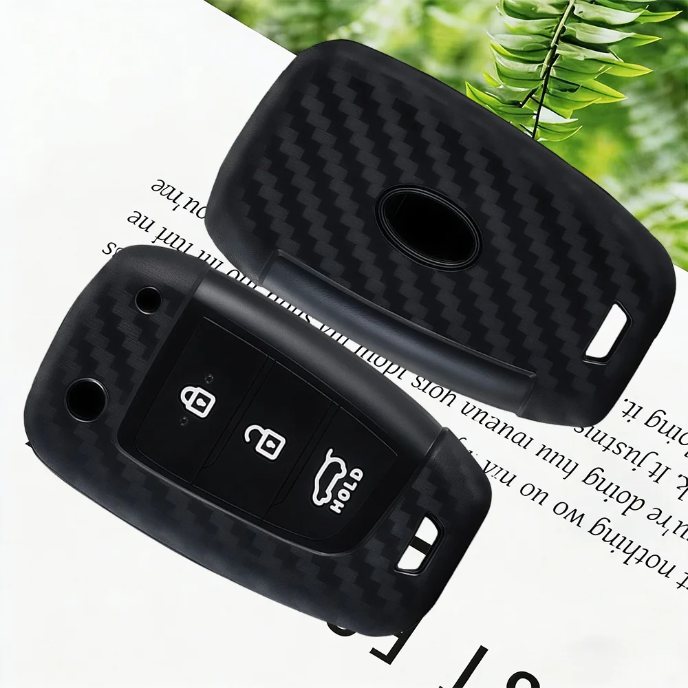 For Hyundai Solaris 2 Elantra I30 I35 I40 Tucson Kona 2015 - 2017 2018 3 Button Silicone Car Remote Key Fob Shell Cover Case
