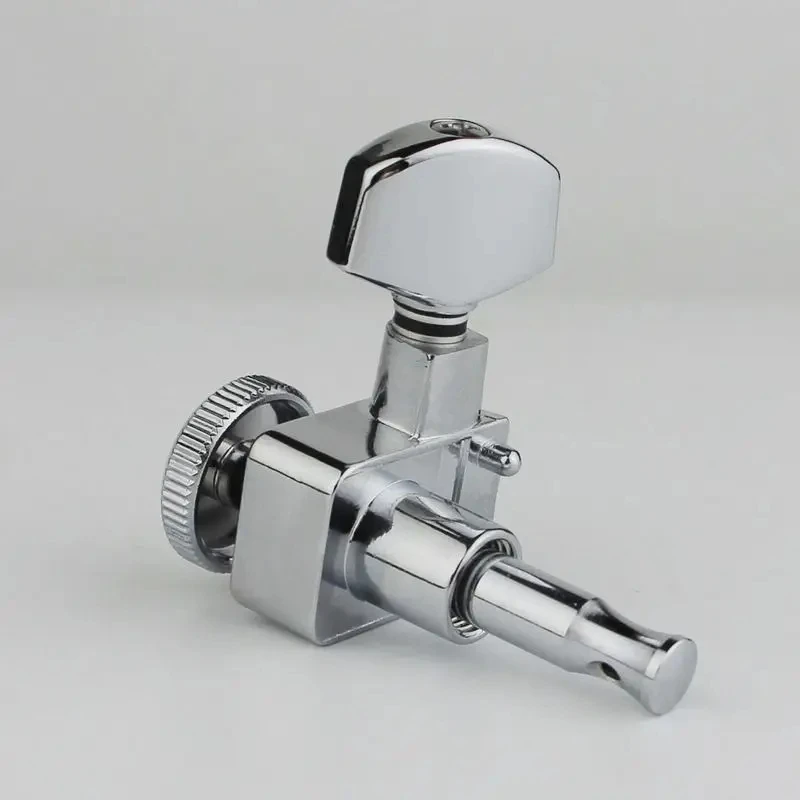 GUYKER 6R/6L Machine Heads no screws Locking Tuning Key Pegs Tuners Chrome