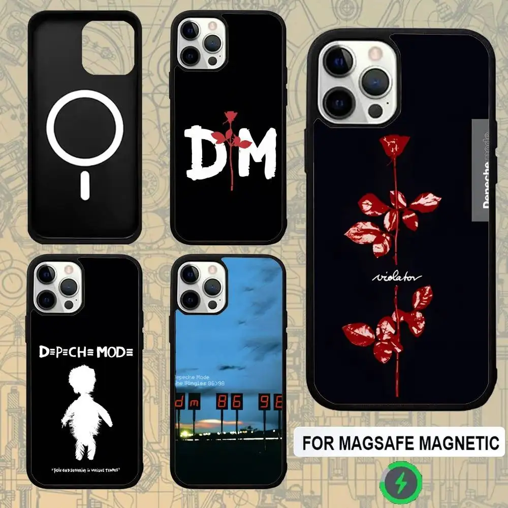 

Rock Band D-Depeches Modes For Magsafe Wireless Charger Case For iPhone 15,16,17,13,14,11,12,Pro,Max,Plus,E,Air,Mini Protection