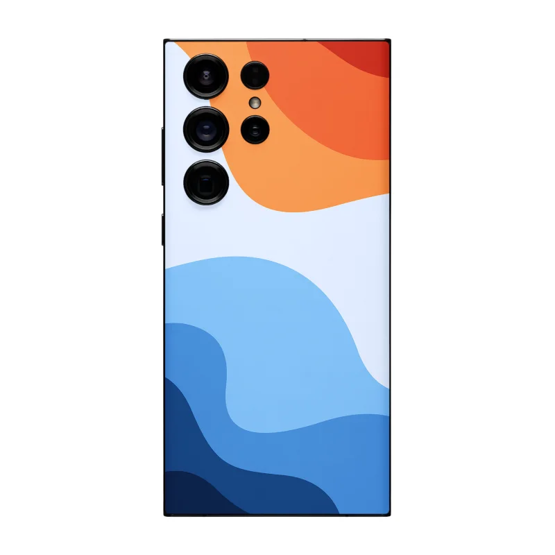 3M vinyls Film Skin For Samsung S24 S23 S22 ultra Films Color Decal Skin Aurora Back Covers Protector Wrap Ultra Thin Stickers