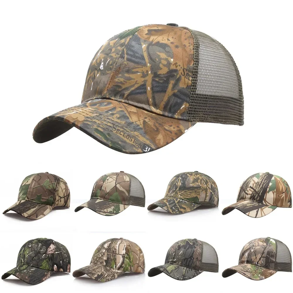 Unisex Sports Outdoor Sunscreen Quick-Drying Casual Cap Women Men Camouflage Hats Summer Camo Hunting Fishing Army Baseball Cap