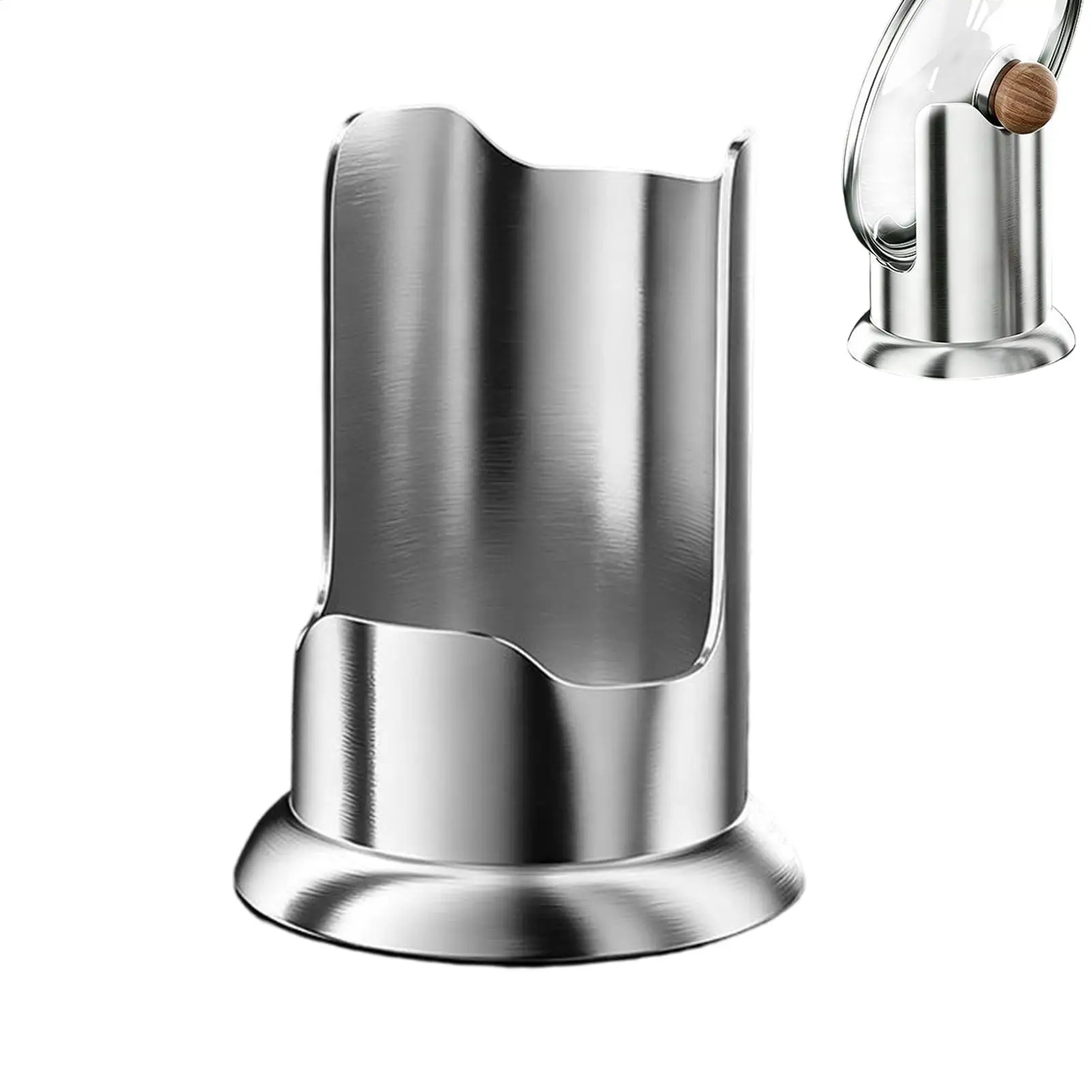 Spoon Rest Stainless Steel Pot Lid Cooking Utensil Storage Stand Kitchen Spoon Rest for Home Dining Room Apartment Counter Table