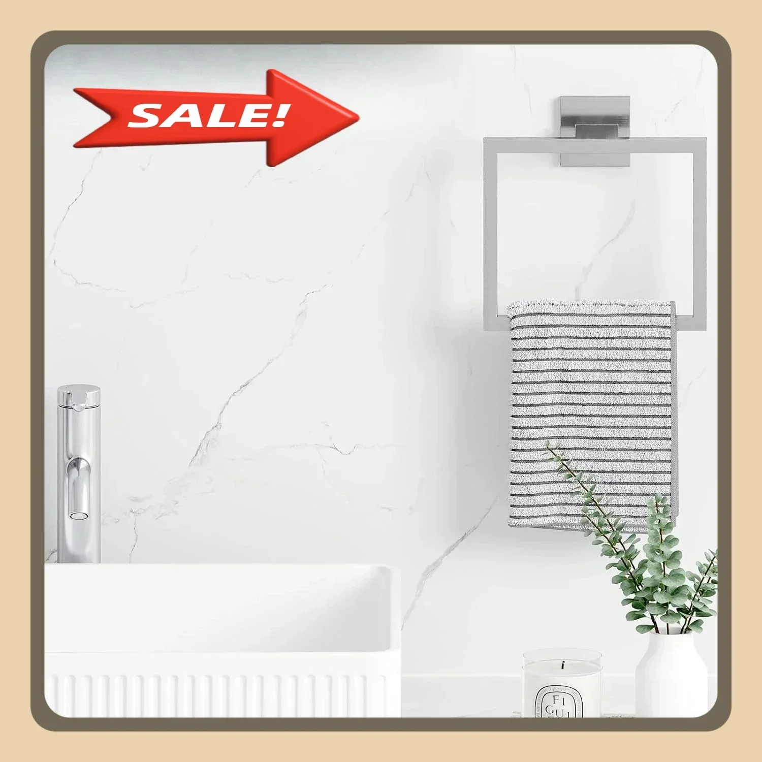 

23.6 Inch 20-Pieces Brushed Nickel Bathroom Accessories Set, Stainless Steel Bathroom Hardware Set, Bath Towel Bar Set
