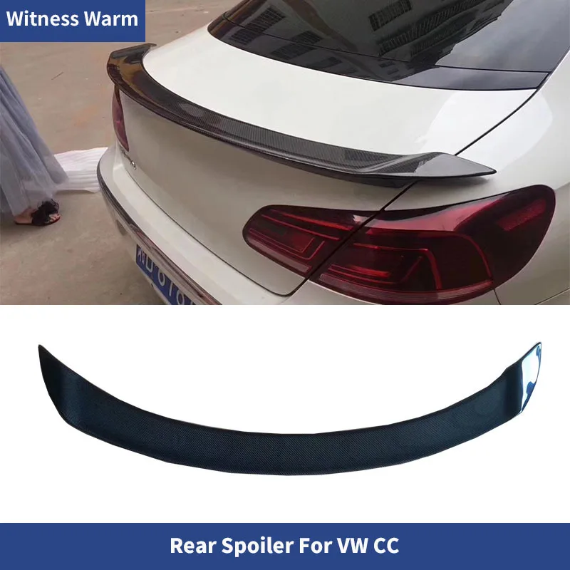 Carbon Fiber Car Rear Trunk Spoiler Boot Lip Wing for Volkswagen Car Cc 2009-2018 Car Body Kit