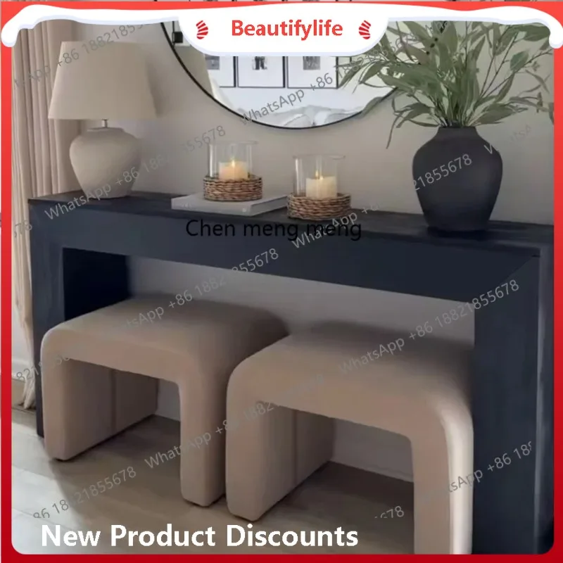 A50 Italian modern simple entrance table entry creativity, solid wood entrance table behind the sofa