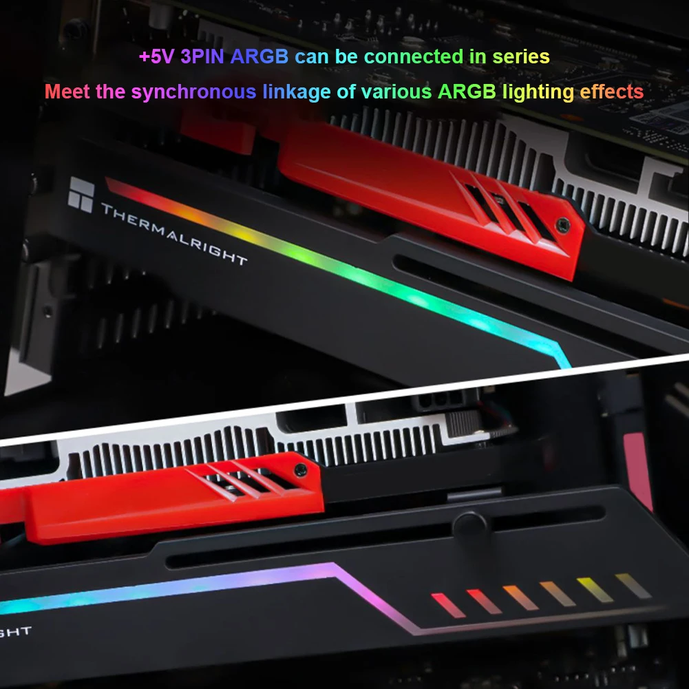 5V 3PIN Metal Support Structure ARGB Graphics Card Support Frame GPU Support Bracket for PC Computer Case