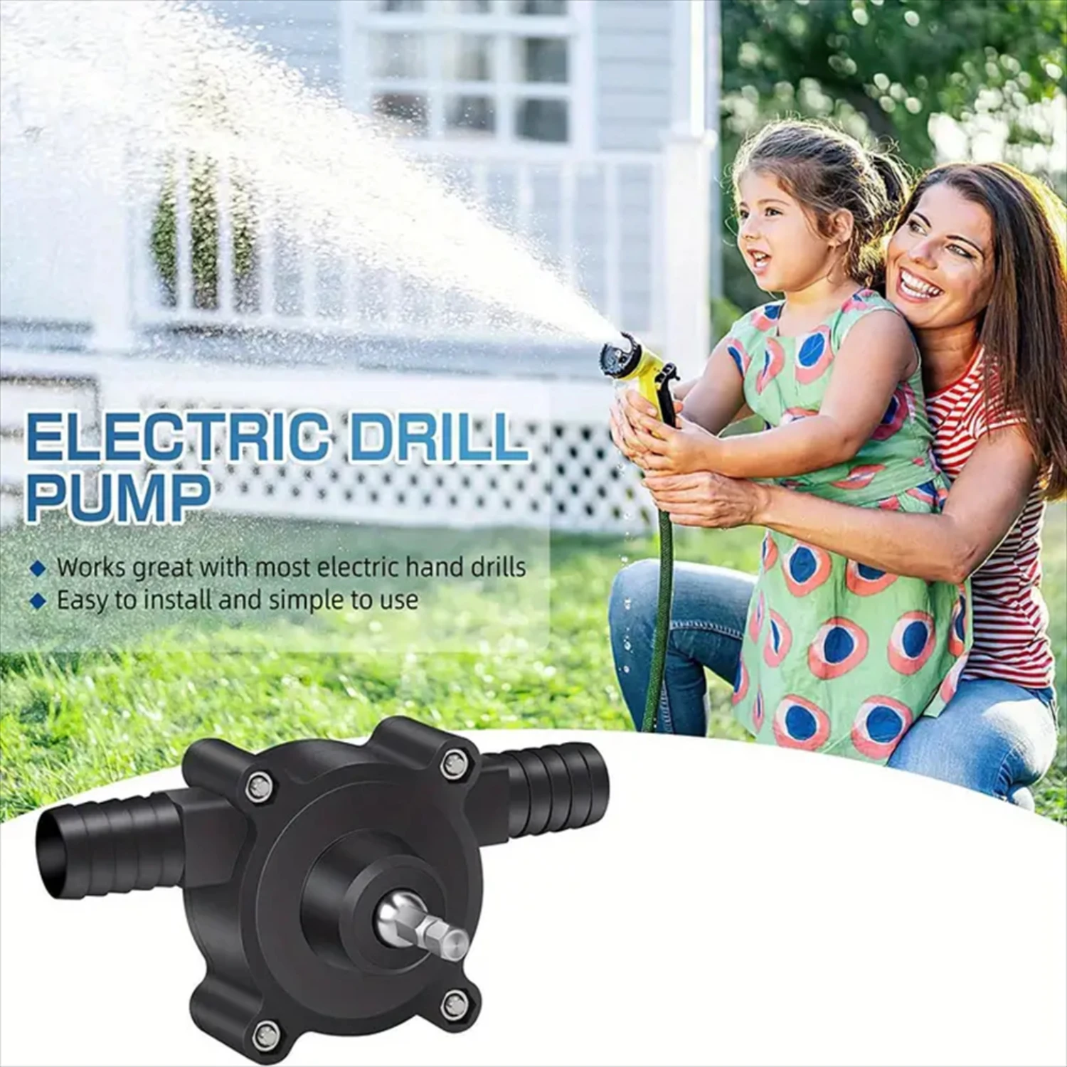 Portable  Drill  Self Priming Liquid Transfer Pumps Small Household Water  Garden Outdoor Tool 120W-350W