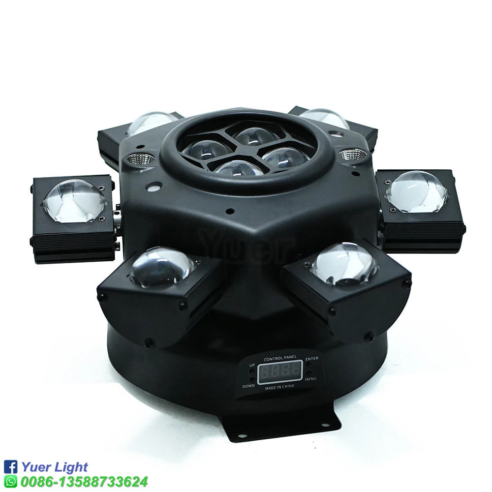 Imagem -03 - Luz Led Stage Rgb Party Disco Laser Seis Braço Cyclone Bee Eye Banda Controle de Voz Dmx Modo de Controle 150w Profissional