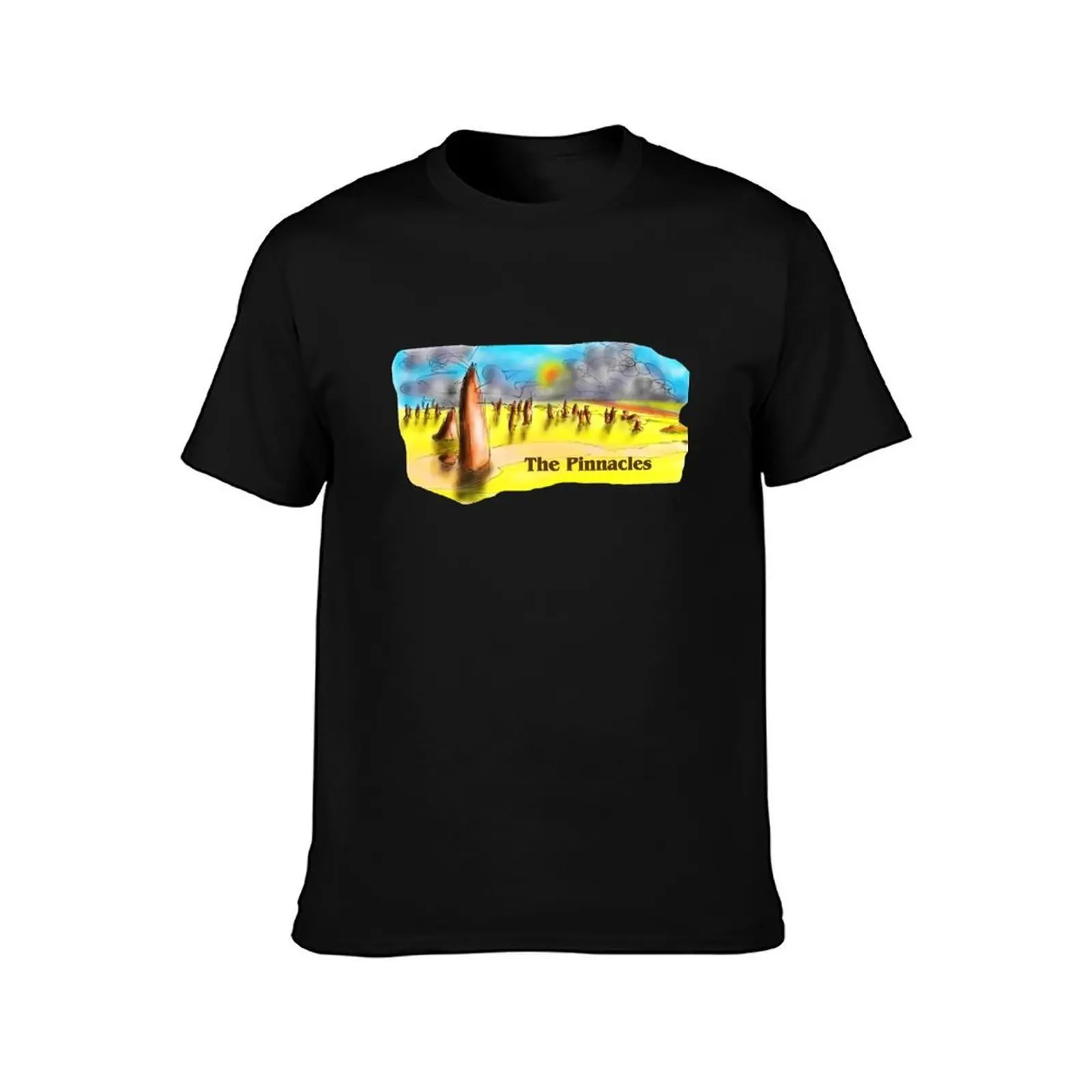 The Pinnacles T-Shirt, Summer Casual Cotton Tee, Oversized Streetwear Tops, Vintage Graphic Print, Loose Fit Short Sleeve