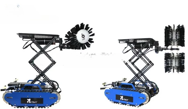 Brush cleaning robot with vacuum cleaner, pipe cleaning camera for sale