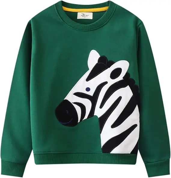 Little Hand Toddler Boys Crewneck Sweatshirts Cotton Long Sleeve Shirt Tops for 2-7Y Everyday Wear School Outdoor Play