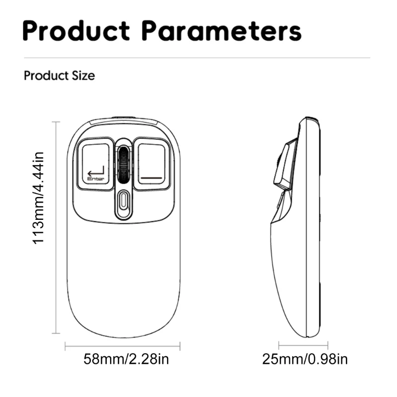 Convenient Rechargeable Mice 2.4G/Bluetooth-Compatible Mice for Work Study Dropship