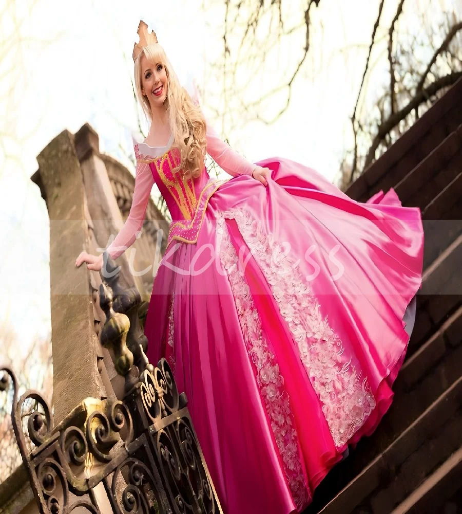 Vestido De quinceañera victoriano rosa De lujo, Vestido De Cosplay De 15 Xv Años, Vestido De encaje con flores, dulce 16, fiesta De cumpleaños personalizado, 2025