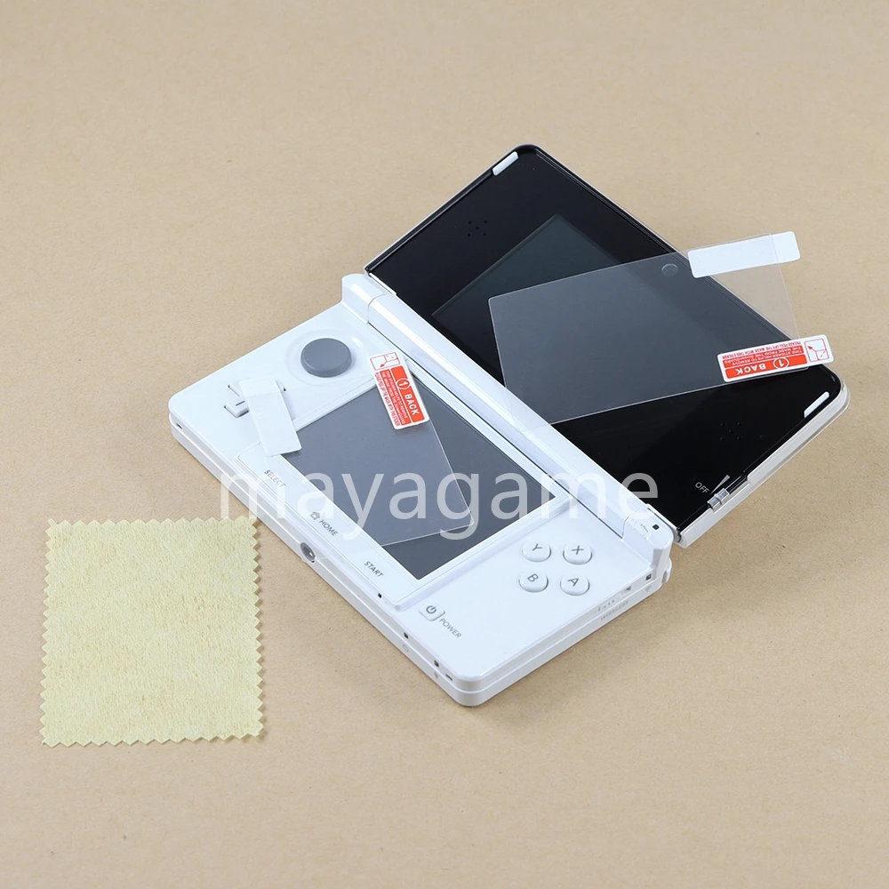 2 세트 표면 가드 커버 2 in1 상단 하단 HD 3DS LCD 투명 화면 보호기 피부 용 투명 보호 필름