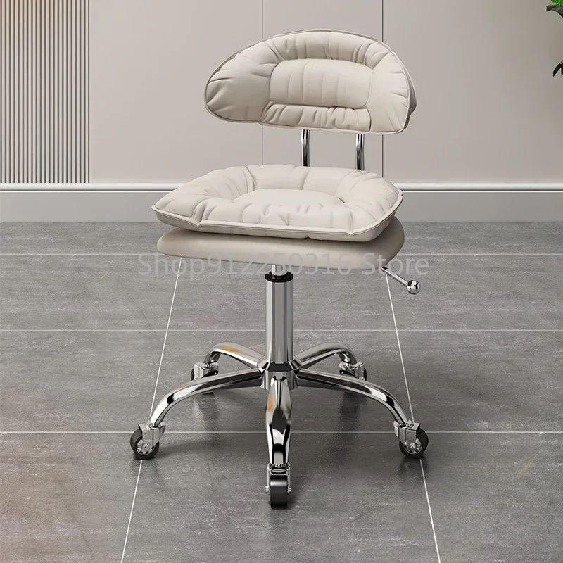 Treatment Backrest Professional Barber Chair Lounge Master Salon Chair Stool with Wheels Barbershop 의자 Silla Salon Furniture AA