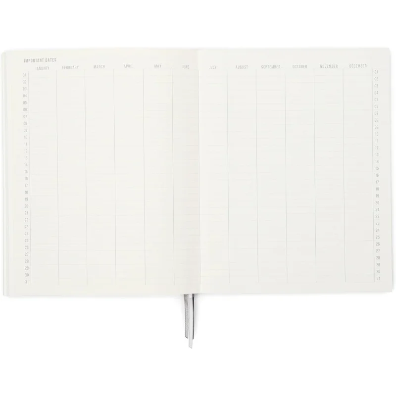 Issue Lavender and Periwinkle Planner Notebook No.3 Journal with Lined Pages, Elastic Closure, Pen Holder, and 3 Ribb