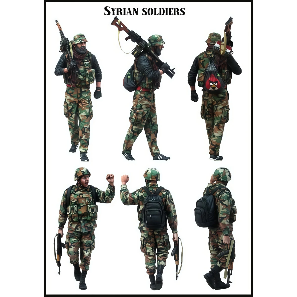 

Комплект неокрашенной модели из смолы 1/35, военная тема, сирийский солдат в разобранном и неокрашенном виде GK