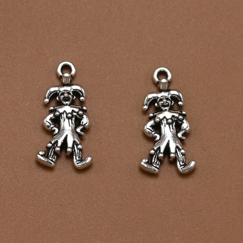 

20Pcs Alloy Pendant Charms DIY Necklace Bracelet Accessories Unique Design Clown Shape Silver Alloy Pendant Charm