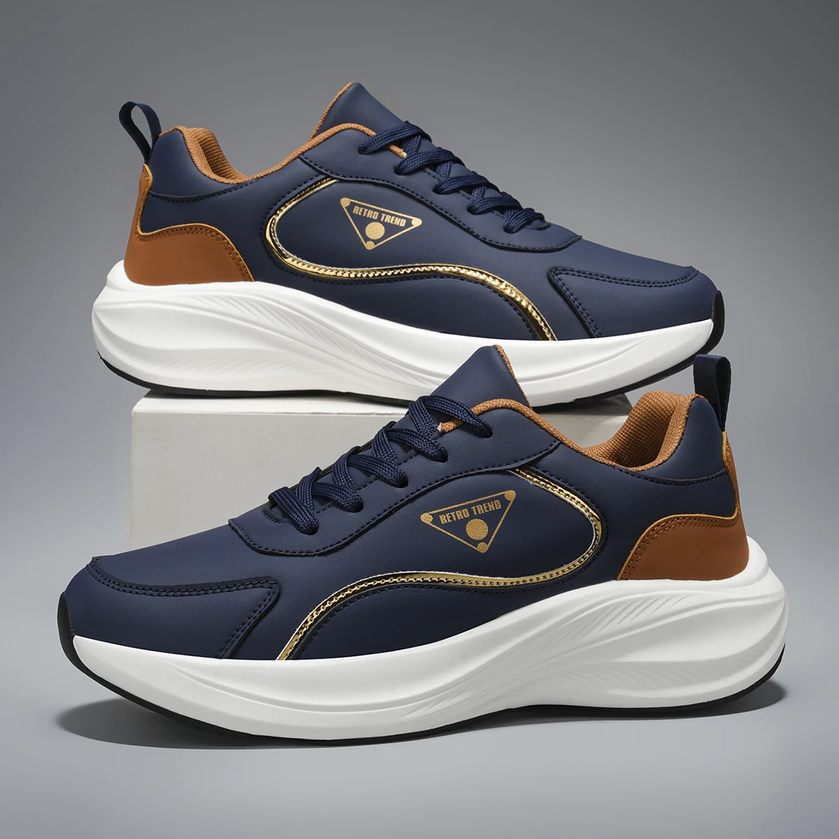 

Мужские повседневные кроссовки для бега и активного отдыха, спортивные ботинки для пап, кожаная улучшенная версия, горячая распродажа сезона, новый стиль