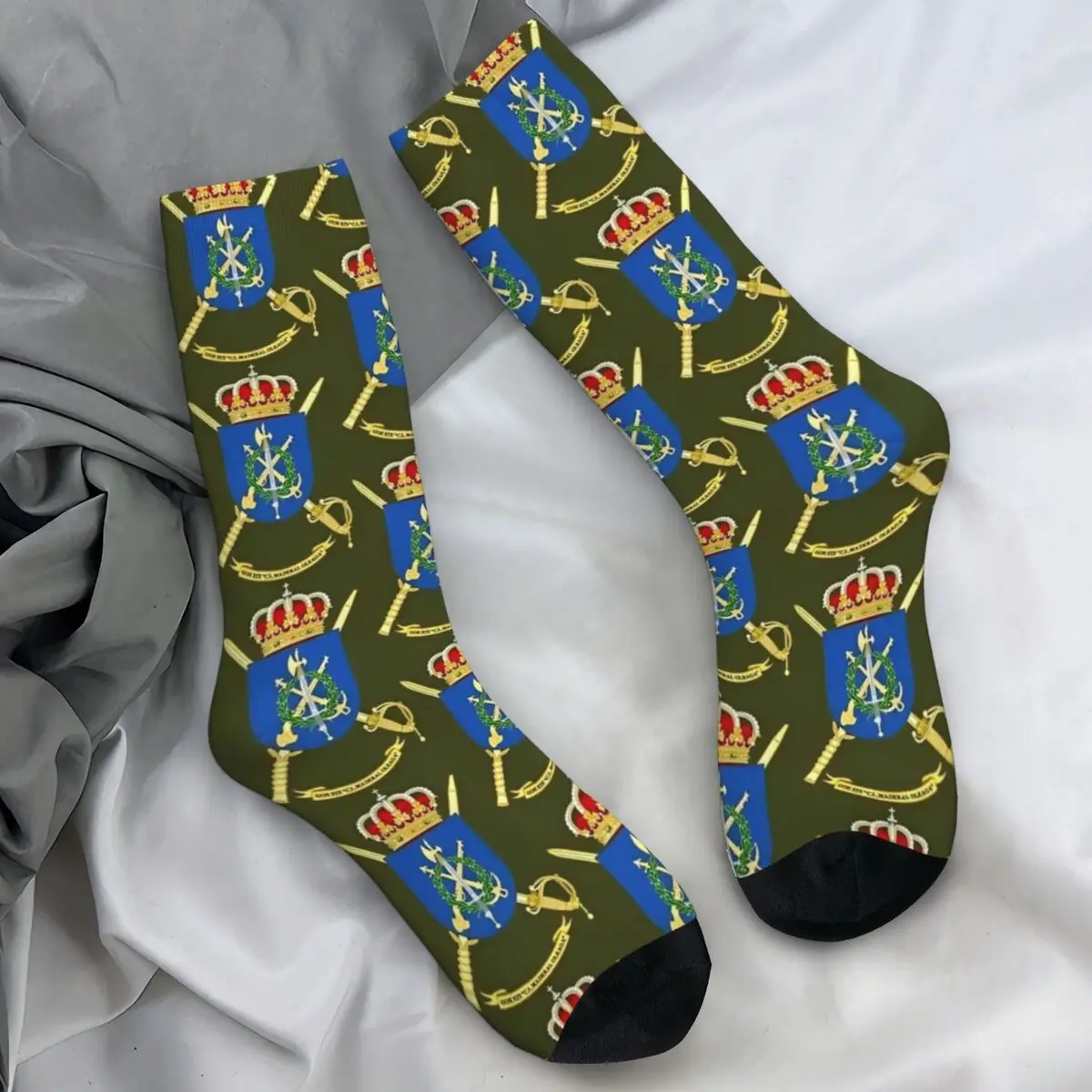 Women Men Socks Spanish Guard Civil Logo Spain Stockings Winter Retro Breathable Socks Printed Running Sports Non Slip Socks