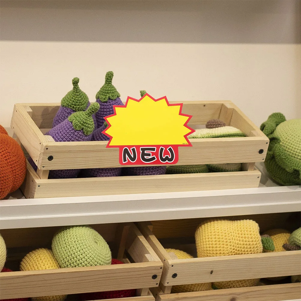 

200Pcs Bright Tags Retail Store Labels Blank Paper Sale Signs for Supermarket Pricing Display Commerce