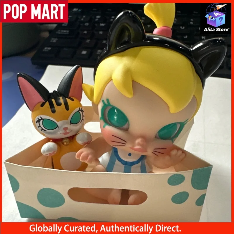 

Pop Mart Baby Molly Playful Feline Fun Series Figurine Blind Box Toy Gift Popmart Official Vinyl Figurine Plush Dolls Festival