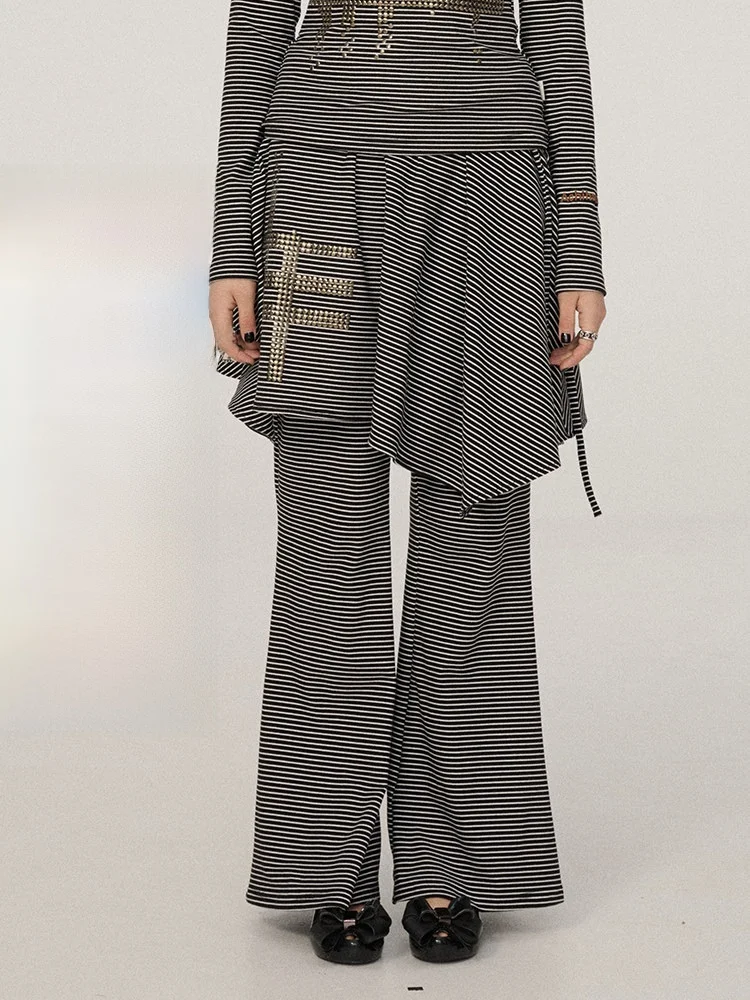 

Achihara Breton Lower Wear Collection Straight Leg Pants l Waist Polyester Blend Comfortable Casual Trousers for Women