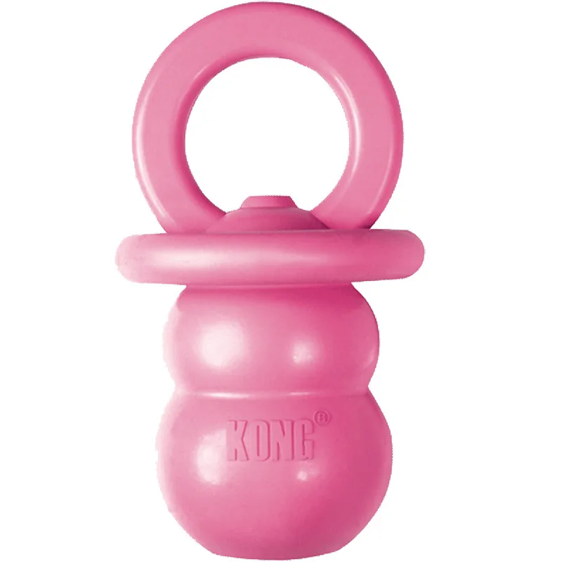 

KONG Puppy Binkie Chew Toy Small Dog Cat Nipple Slow Feeder Toy Durable Natural Rubber Puppy Pacifier Toy