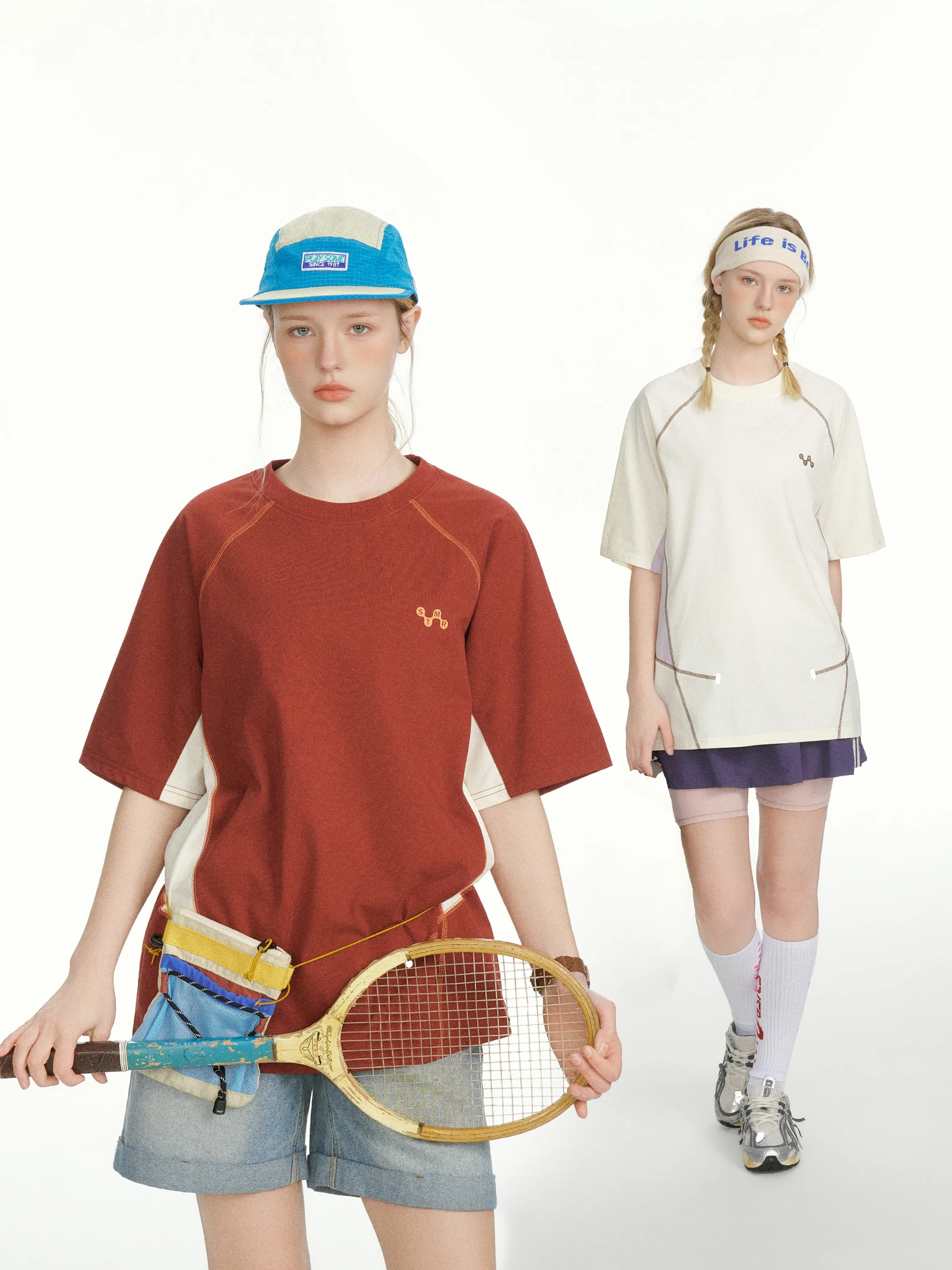 

Женская летняя свободная повседневная спортивная футболка Beetle Town American Hassel с коротким рукавом, с цветными блоками и принтом, хлопок