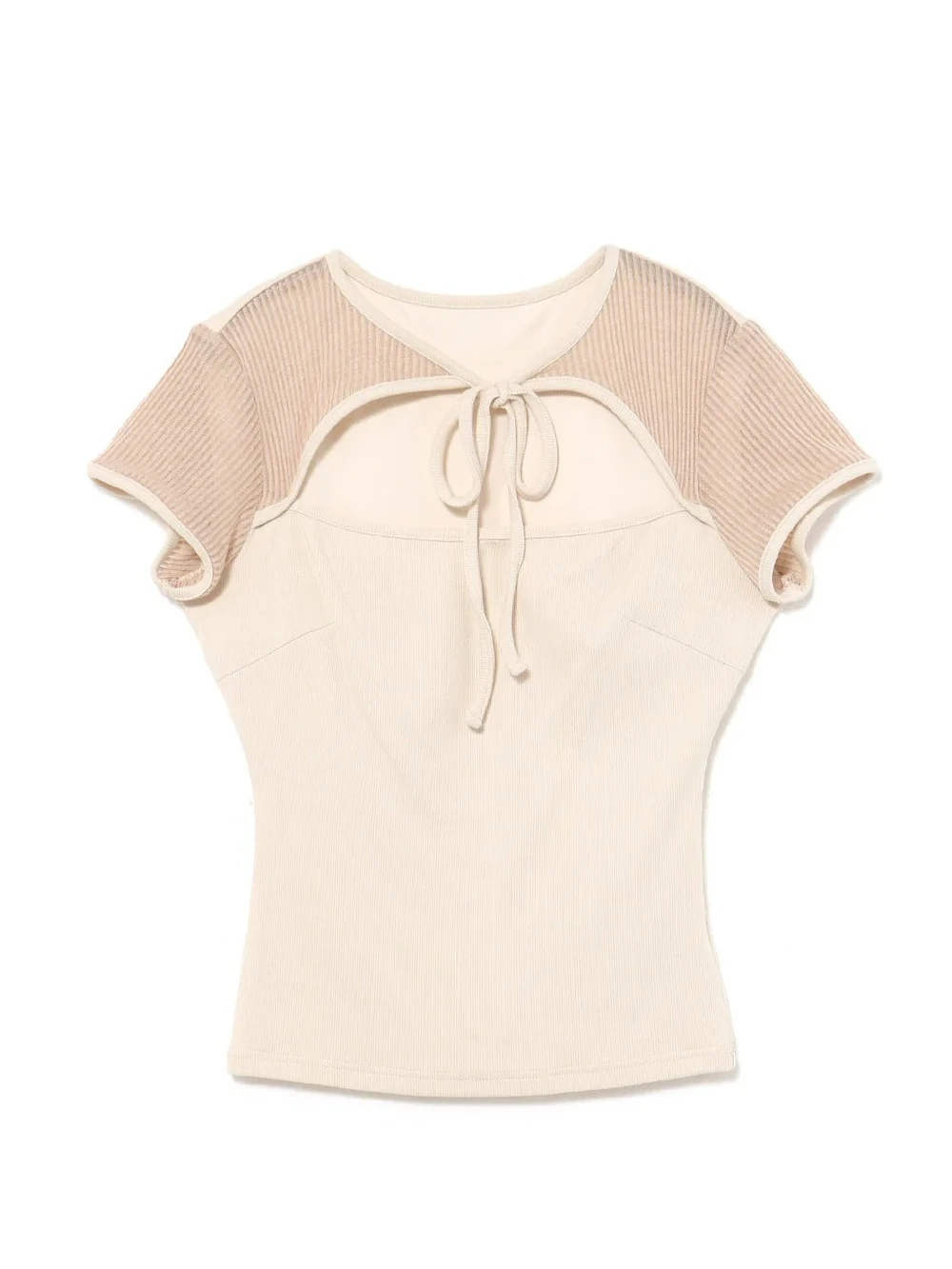 

Сетчатые футболки Ropa De Mujer с круглым вырезом на шнуровке, женские футболки с короткими рукавами, 2022, новая японская одежда, летние контрастные топы