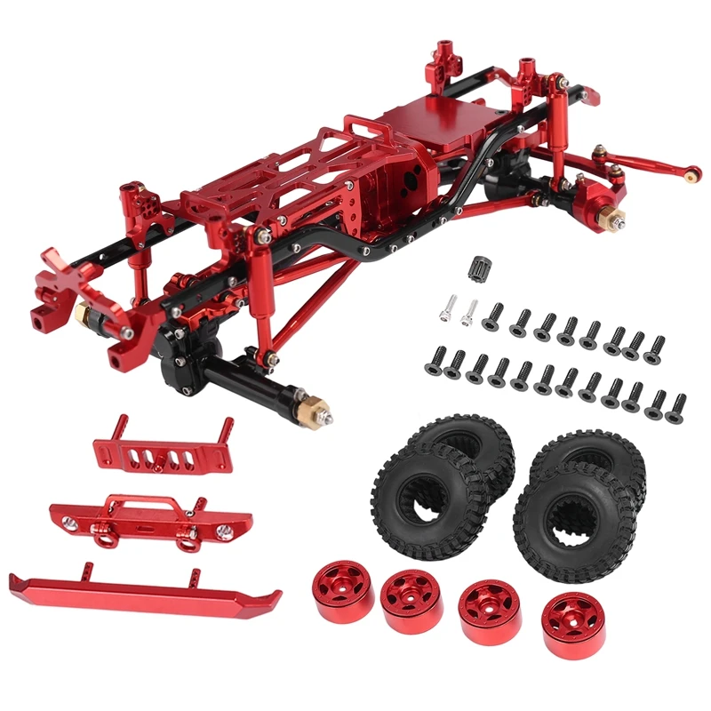 

Aluminum Alloy Assembled Frame Chassis Kit For Axial SCX24 AXI00002 Wrangler JLU 1/24 RC Crawler Car Upgrade Parts