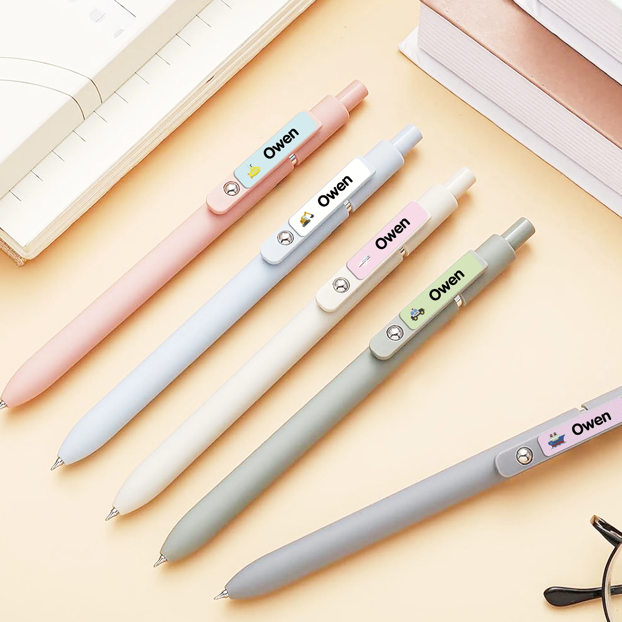 Personalisierte Namensschilder, Aufkleber, Fahrzeug, wasserfest, individuell, Kawaii, für Kinder, Schule, Schreibwaren, Aufkleber, personalisiertes Namensschild