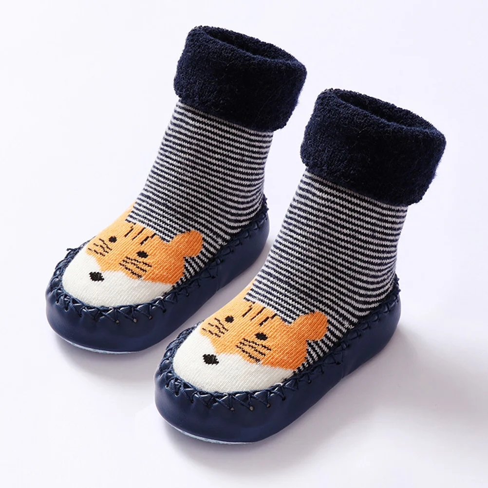 

1Pair Toddler Socks Baby Anti-Slip Cotton Cartoon Infant Socks Non-Slip Bottom Bubble Design Safe Walking Breathable Comfortable